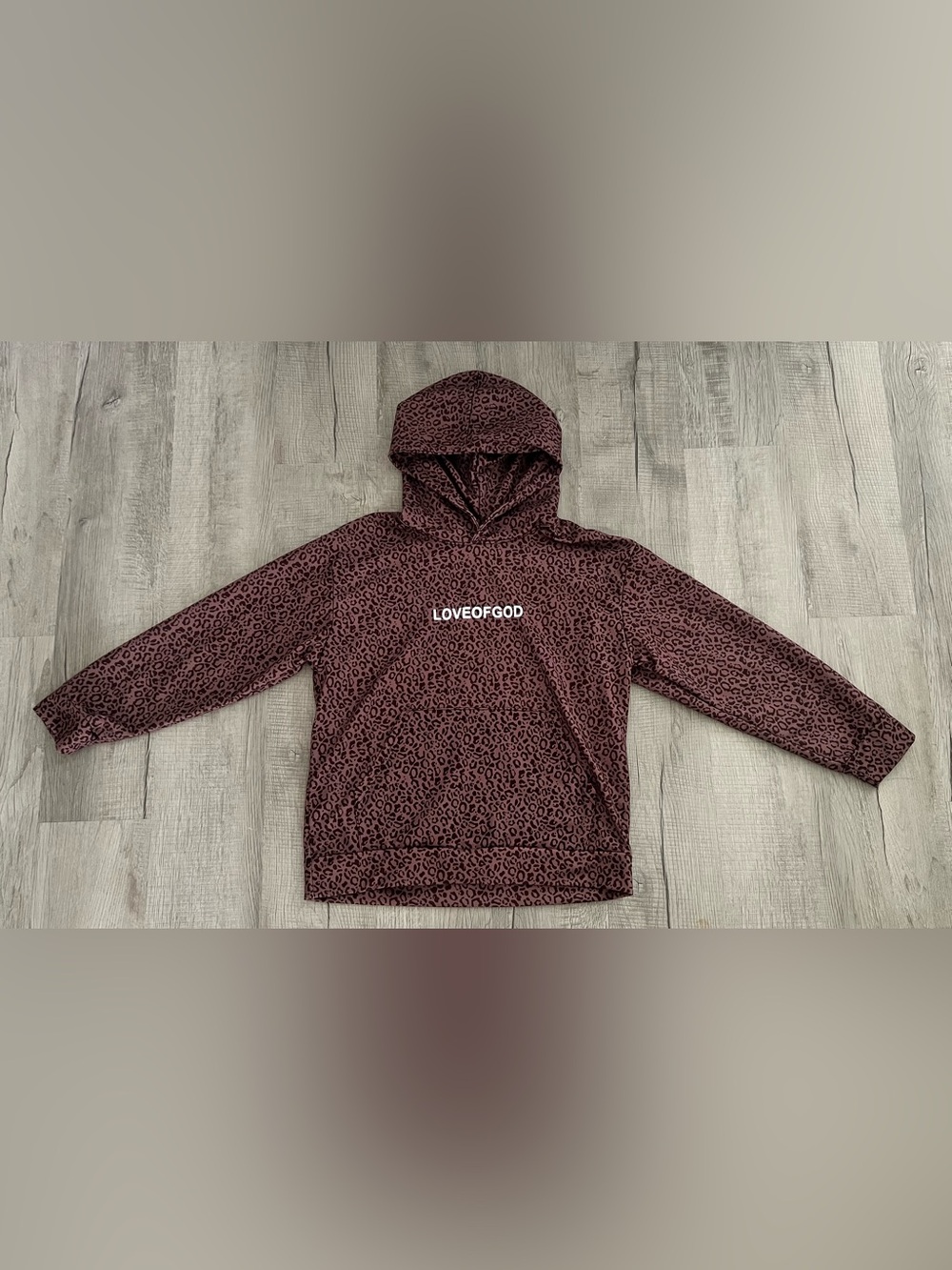 Love of God Leopard Print Hoodie